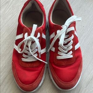 Vionic Red and White Sneakers